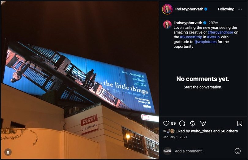 Instagram · @lindseyphorvath · Jan. 1, 2021