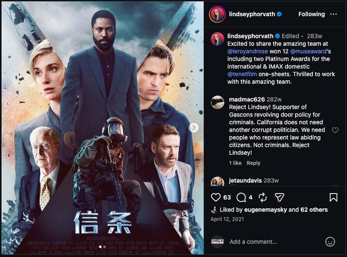 Instagram post, Apr. 13, 2021