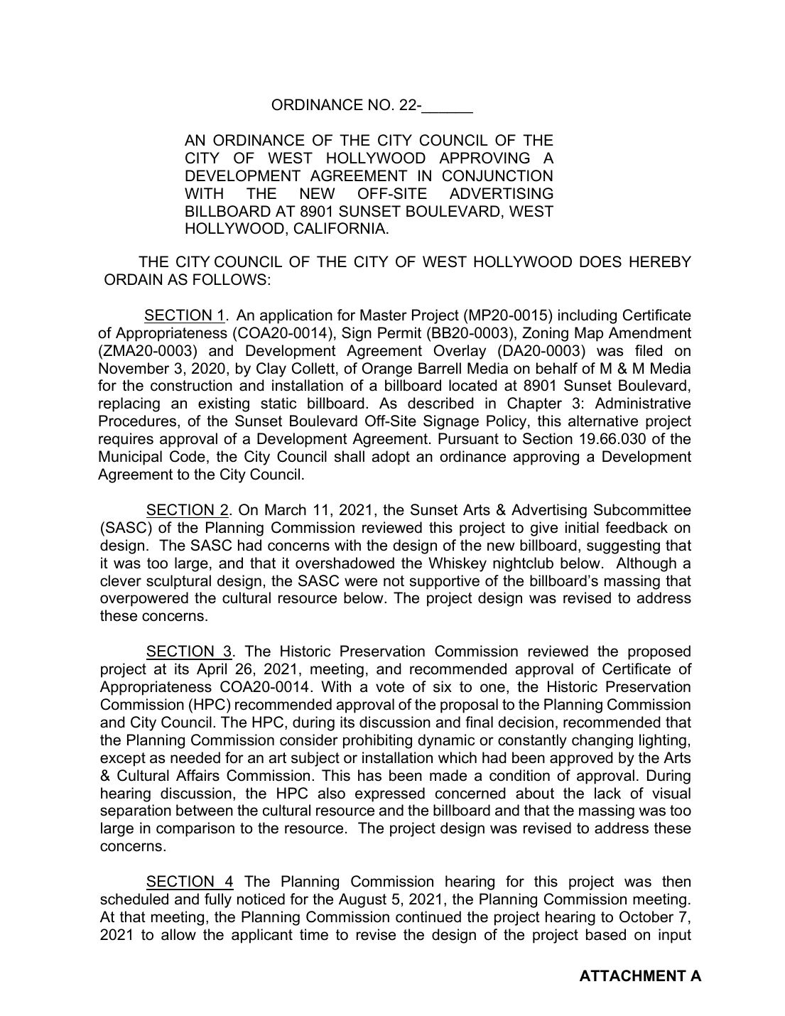 West Hollywood Resolution, Item 3.A Attachment A, November 21, 2022